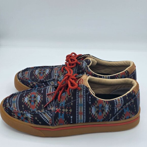 Twisted x Hooey Loper Aztec Print Canvas Loafers Casual - Picture 1 of 11